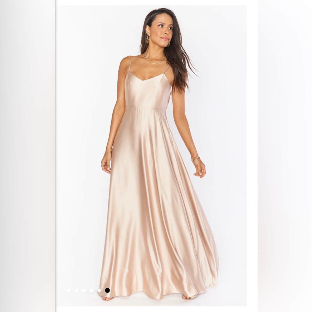 Champagne Maxi Dress Bridesmaid